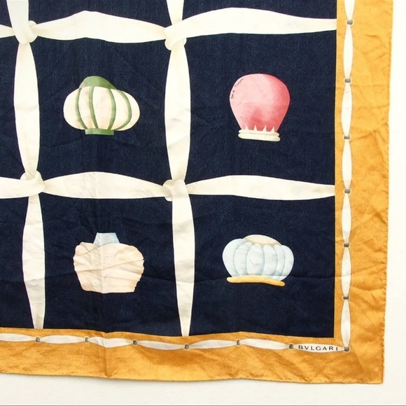 AUTH BVLGARI Silk Scarf - Picture 4 of 7